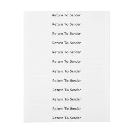 Rückgabe an das Wraparound-Adressenlabel des Absen