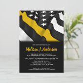 Rückgabe der Personalisierten dünnen Goldlinie Einladung (Stehend Vorderseite)