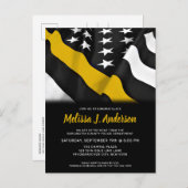 Rückgabe der Personalisierten dünnen Goldlinie Einladungspostkarte (Vorne/Hinten)