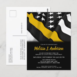 Rückgabe der Personalisierten dünnen Goldlinie Postkarte