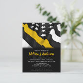 Rückgabe der Personalisierten dünnen Goldlinie Postkarte (Stehend Vorderseite)