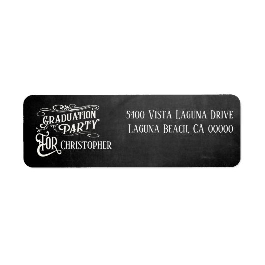 Rückgabe der Vintagen Chalkboard-Graduierungsparte (Vorne)