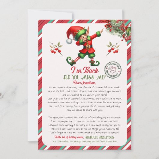 Rückgabe des Ankunftsschreibens der Elf Einladung (Vorderseite)