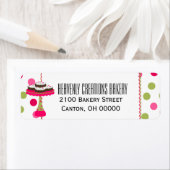 Rückgabe-Etikett für Whimsikfarben und grüne Bäcke (Insitu)