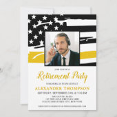 Rückgabe Personalisiertes Foto-Gold-Flag Einladung (Vorderseite)