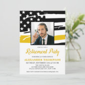 Rückgabe Personalisiertes Foto-Gold-Flag Einladung (Stehend Vorderseite)