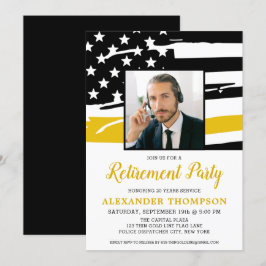 Rückgabe Personalisiertes Foto-Gold-Flag Einladung