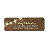 Rückgabe rustikaler Adressetiketten mit Zeichenfol (Vorne)