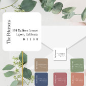 Rückgabeadresse am lässigen Platz Quadratischer Aufkleber