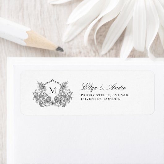 Rückgabeadresse des klassischen formalen Monogram- (Insitu)