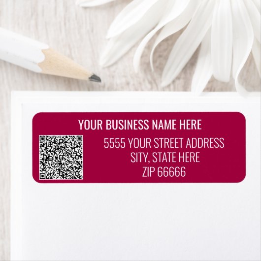 Rückgabeadresse Etikett QR-Code Name Ihre Farben (Insitu)