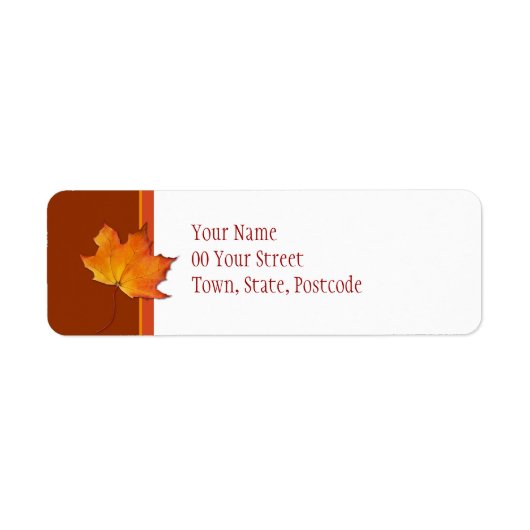 Rückgabeadresse für Ahornleaf (Vorne)