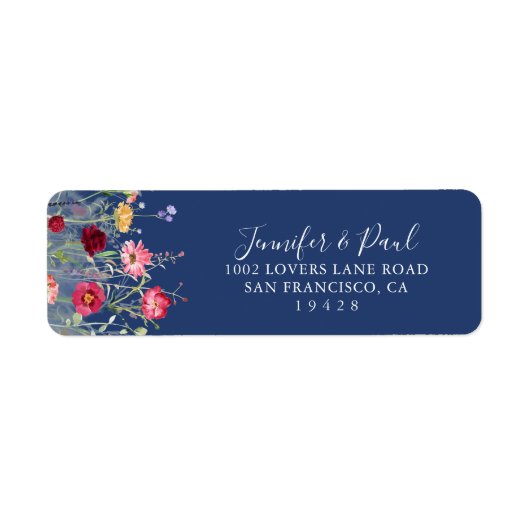 Rückgabeadresse für Boho Multicolor-Wildblume (Vorne)