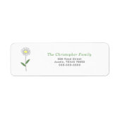 Rückgabeadresse für botanische Daisy-Blume (Vorne)