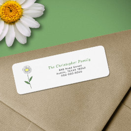 Rückgabeadresse für botanische Daisy-Blume