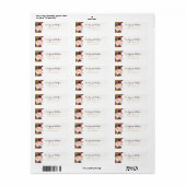 Rückgabeadresse für Burgundy Gold Floral Glitzer (Vorne)