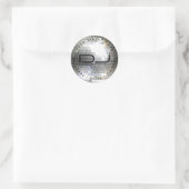 Rückgabeadresse für Circle Disco Ball Runder Aufkleber (Tasche)