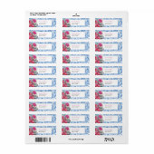 Rückgabeadresse für das Blue Tile Disco Brautparty (Vorne)