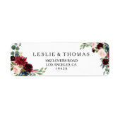 Rückgabeadresse für das Rustikale Burgund im Herbs (Vorne)