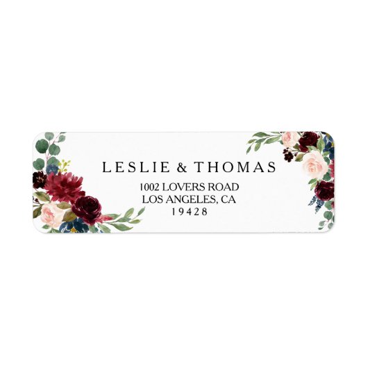 Rückgabeadresse für das Rustikale Burgund im Herbs (Vorne)