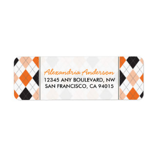 Rückgabeadresse für Designer (orange/schwarz)
