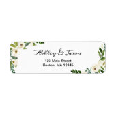 Rückgabeadresse für die weiße Blume (Vorne)