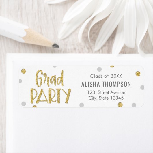 Rückgabeadresse für Fun Confetti Graduation Party (Insitu)