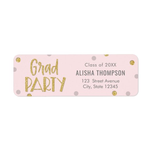 Rückgabeadresse für Fun Confetti Graduation Party (Vorne)