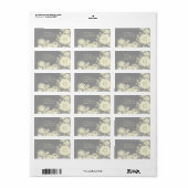 Rückgabeadresse für gelbe und graue Blume Adressaufkleber (Vorne)