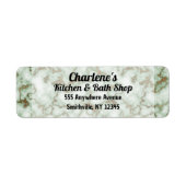 Rückgabeadresse für grünes Gold-Marmor (Vorne)