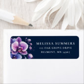 Rückgabeadresse für lila Orchid Blue Background (Insitu)