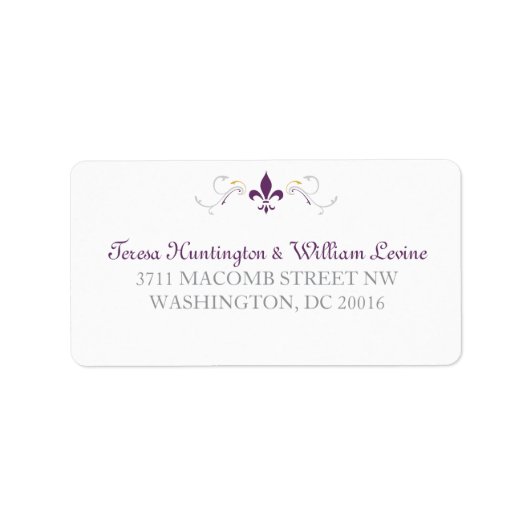 Rückgabeadresse für Lilie-Umschlag Adressaufkleber (Vorne)