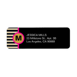 Rückgabeadresse für moderne Strip Monogram