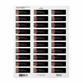 Rückgabeadresse für moderne Strip Monogram (Vorne)