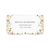 Rückgabeadresse für Mommy to Bee Baby Shower Adressaufkleber (Vorne)