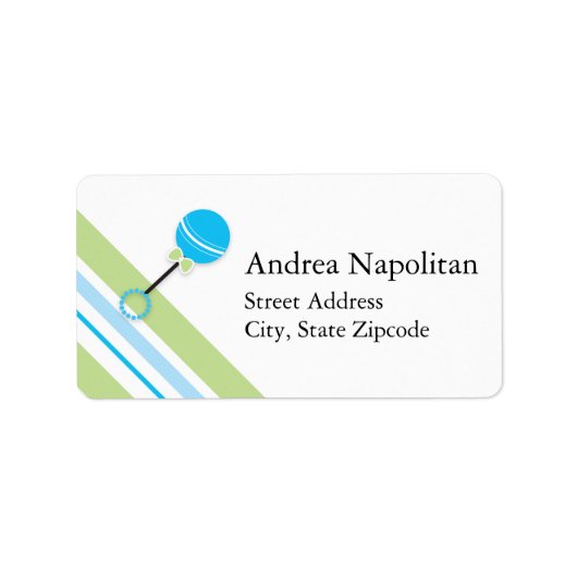 Rückgabeadresse für Rattle und Strip Adressaufkleber (Vorne)