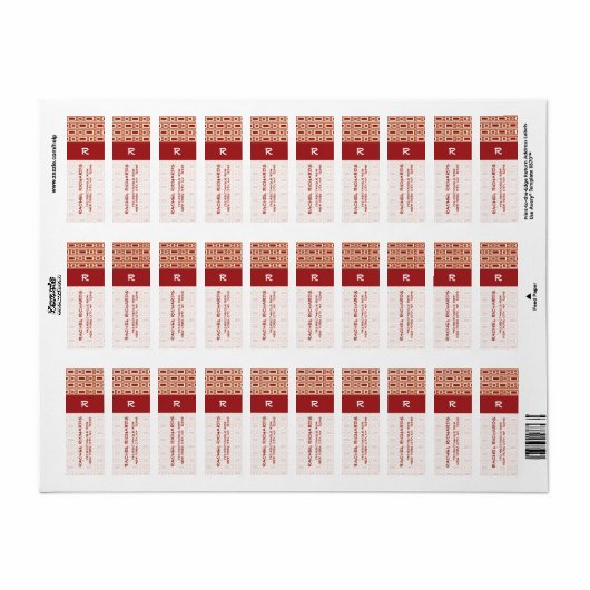 Rückgabeadresse für Retro-Rechtecke - Rot (Vorne)