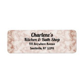 Rückgabeadresse für Rustikal-braunes Marmor (Vorne)