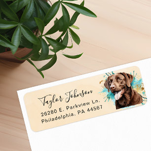 Rückgabeadresse für Schokolade-Labrador