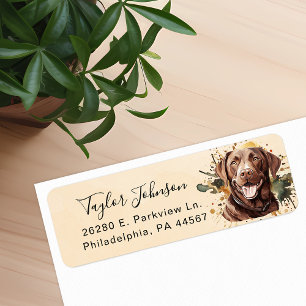 Rückgabeadresse für Schokolade-Labrador