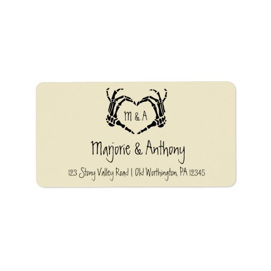 Rückgabeadresse für Skelettfächer Adressaufkleber (Vorne)