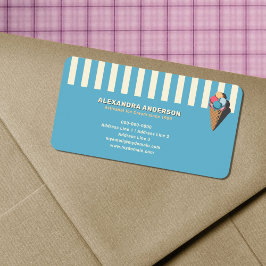 Rückgabeadresse für Vintage Eiscreme Adressaufkleber