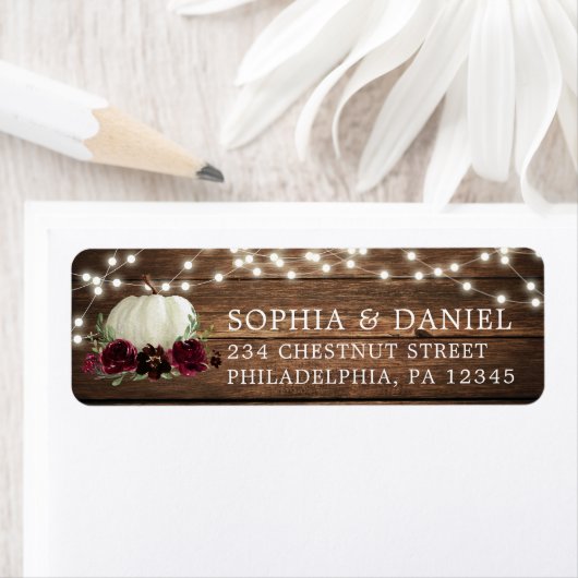 Rückgabeadresse Label String Lights Rustikales Hol (Insitu)