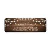 Rückgabeadresse Label String Lights Rustikales Lan (Vorne)