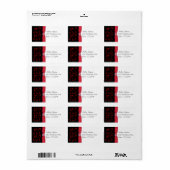 Rückgabeadresse rot, schwarz und weiß adressaufkleber (Vorne)