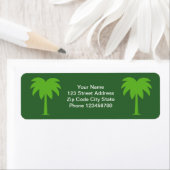 Rückgabeadressen-Aufkleber für Palm-Baum (Insitu)