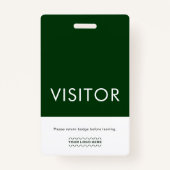 Rückgabeanforderung für das Abzeichen "Green Compa Ausweis (Rückseite)