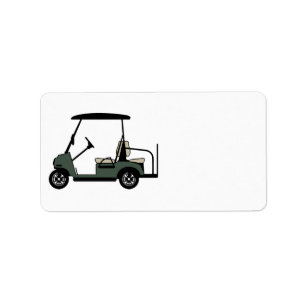 Rückgabeanschrift für Golf Cart Adressaufkleber