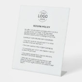 Rückgabebedingungen mit Ihrem eigenen Logo Sockelschild (Vorderseite)