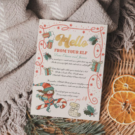 Rückgabebrief für Weihnachtsfeiertage Elf Einladung